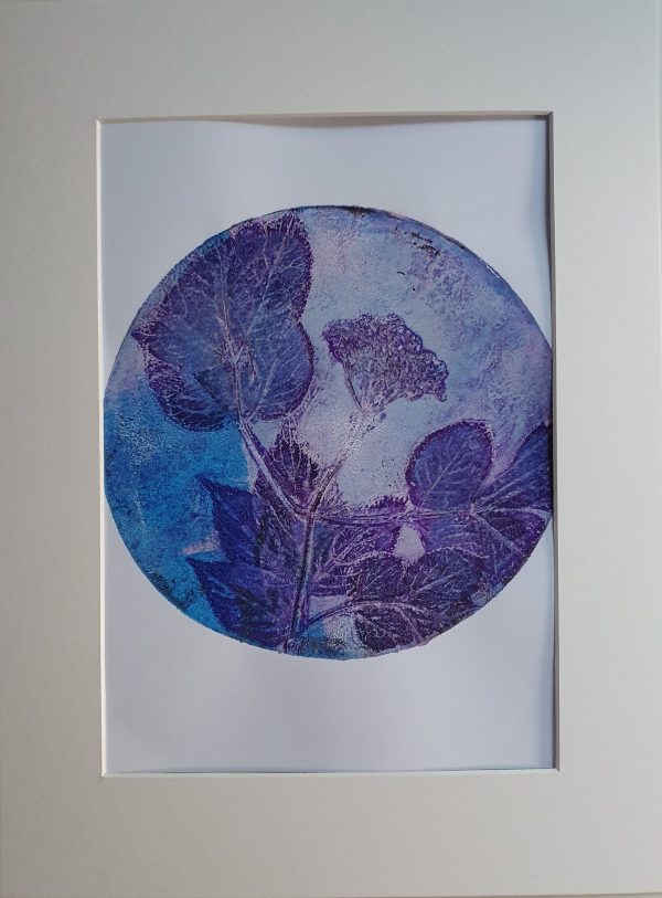 VERKAUFT! Holunder in silber. Gelliart. Druck auf der Gelplatte in Acryl - Image 2