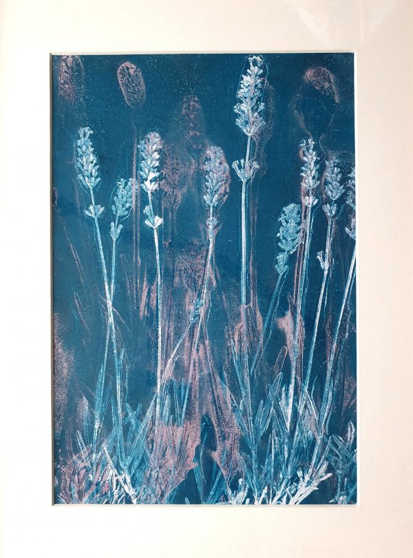 VERKAUFT ! 3er SET Lavendel. Gelliart. Druck auf der Gelplatte in Acryl - Image 7