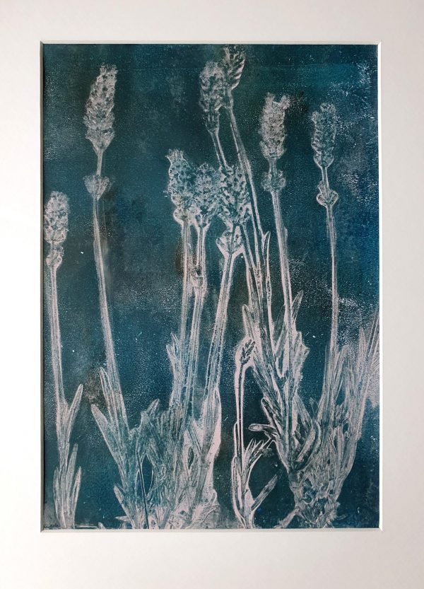 VERKAUFT ! 3er SET Lavendel. Gelliart. Druck auf der Gelplatte in Acryl - Image 5