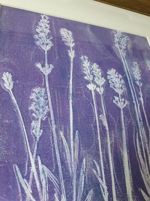 VERKAUFT ! 3er SET Lavendel. Gelliart. Druck auf der Gelplatte in Acryl - Image 4
